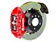 Brembo GT Series 4-Piston Rear Big Brake Kit with 15-Inch 2-Piece Type 1 Slotted Rotors; Red Calipers (15-23 Mustang GT, EcoBoost, V6)