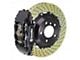 Brembo GT Series 4-Piston Front Big Brake Kit with 13.10-Inch 2-Piece Cross Drilled Rotors; Black Calipers (94-04 Mustang)