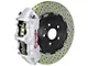 Brembo GT Series 6-Piston Front Big Brake Kit with 15.90-Inch 2-Piece Cross Drilled Rotors; Silver Calipers (15-23 Mustang GT)