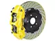 Brembo GT Series 6-Piston Front Big Brake Kit with 15.90-Inch 2-Piece Cross Drilled Rotors; Yellow Calipers (15-23 Mustang GT)
