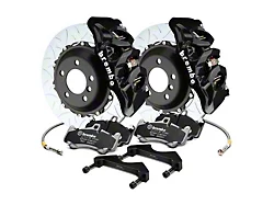 Brembo GT Series 6-Piston Front Big Brake Kit with 15.90-Inch 2-Piece Type 3 Slotted Rotors; Black Calipers (15-23 Mustang GT)