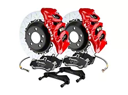 Brembo GT Series 6-Piston Front Big Brake Kit with 15.90-Inch 2-Piece Type 3 Slotted Rotors; Red Calipers (15-23 Mustang GT)
