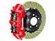 Brembo GT Series 6-Piston Front Big Brake Kit with 14-Inch 2-Piece Cross Drilled Rotors; Red Calipers (05-14 Mustang GT w/o Performance Pack, V6)