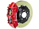 Brembo GT Series 6-Piston Front Big Brake Kit with 15-Inch 2-Piece Type 1 Slotted Rotors; Red Calipers (05-14 Mustang GT w/o Performance Pack, V6)