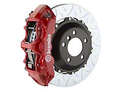 Brembo GT Series 6-Piston Front Big Brake Kit with 15-Inch 2-Piece Type 3 Slotted Rotors; Red Calipers (05-14 Mustang GT w/o Performance Pack, V6)