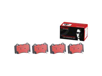 Brembo NAO Ceramic Brake Pads; Rear Pair (15-23 Mustang GT, EcoBoost w/ Performance Pack)