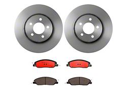 Brembo Vented Brake Rotor and Pad Kit; Front (05-10 Mustang GT; 11-12 Mustang V6 w/ Performance Pack)