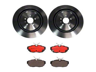 Brembo Vented Brake Rotor and Pad Kit; Rear (13-14 Mustang GT500)