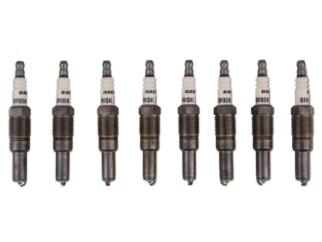 Brisk Silver Racing Spark Plugs; Up to 450HP (05-Mid 08 Mustang GT)