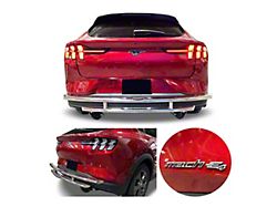Broadfeet D11 Series Double Layer Rear Bumper Guard; Stainless Steel (21-26 Mustang Mach-E)