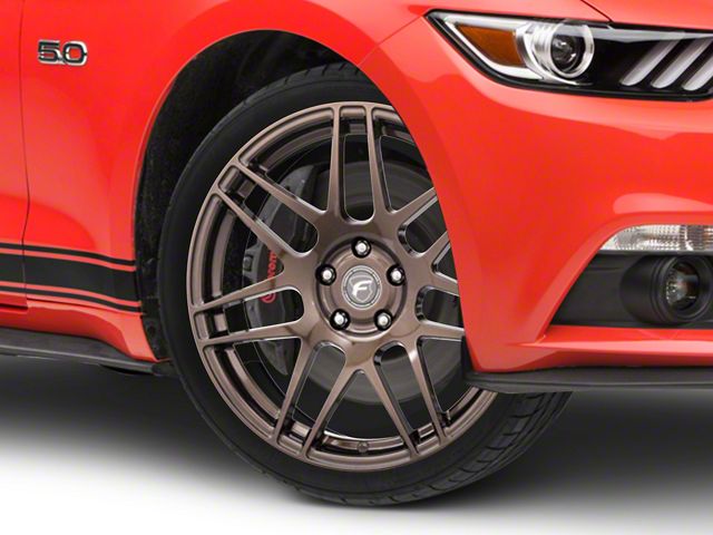 Forgestar F14 Monoblock Bronze Burst Wheel; 19x9 (15-23 Mustang GT, EcoBoost, V6)