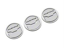SpeedForm A/C Vent Trim with Black Mustang Lettering; Brushed (15-23 Mustang)