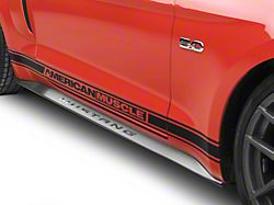 SpeedForm Brushed Stainless Side Skirt Overlays with Polished Mustang Letters (15-23 Mustang)