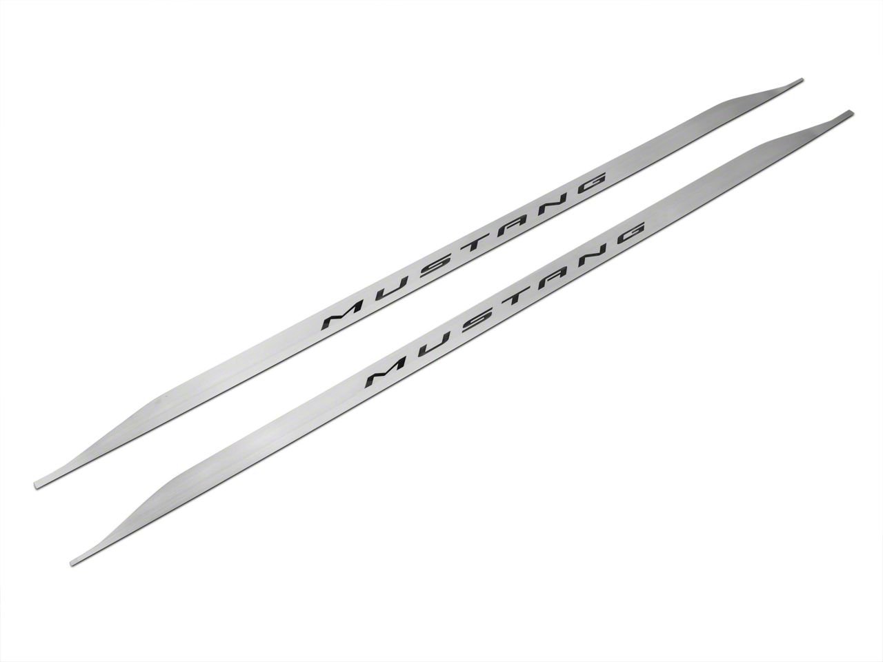 SpeedForm Mustang Brushed Stainless Side Skirt Overlays with SpeedForm Mustang Brushed Stainless Side Skirt Overlays with