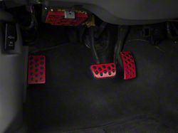 SpeedForm Modern Billet Bullitt Style Pedal Covers; Red (94-04 Mustang w/ Automatic Transmission)