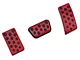 SpeedForm Modern Billet Bullitt Style Pedal Covers; Red (94-04 Mustang w/ Automatic Transmission)