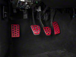 SpeedForm Modern Billet Bullitt Style Pedal Covers; Red (94-04 Mustang w/ Manual Transmission)