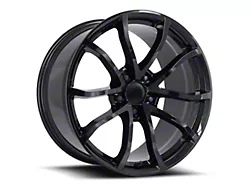 C6 Cup Replica Gloss Black Wheel; Front Only; 19x10; 40mm Offset (06-13 Corvette C6, Excluding Base)