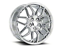 C8 ZO6 Replica Chrome Wheel; Front Only; 18x8.5; 54mm Offset (05-13 Corvette C6 Base)