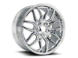 C8 ZO6 Replica Chrome Wheel; Rear Only; 19x10; 79mm Offset (05-13 Corvette C6 Base)