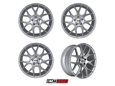MM350 Silver 4-Wheel Kit; 19x8.5; 30mm Offset (05-09 Mustang GT, V6)