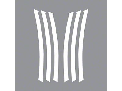 Fender Gill Decals; Gloss White (10-13 Camaro)