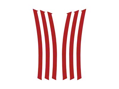 Fender Gill Decals; Matte Red (10-13 Camaro)