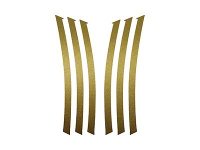 Fender Gill Decals; Metallic Gold (10-13 Camaro)