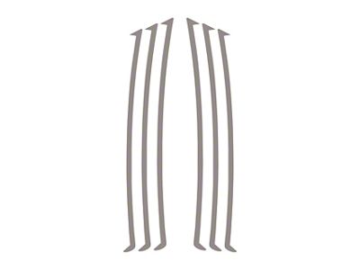 Side Vent Inlays; Gloss Silver (10-24 Camaro)