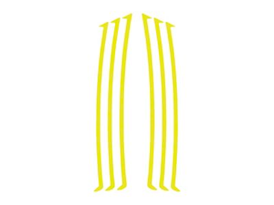 Side Vent Inlays; Gloss Yellow (10-24 Camaro)
