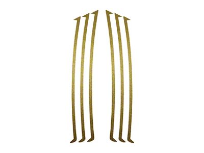 Side Vent Inlays; Metallic Gold (10-24 Camaro)