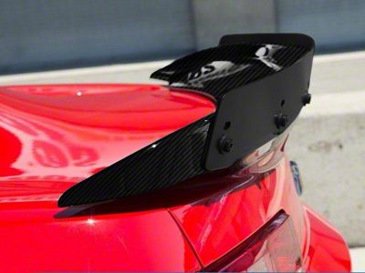 ZL1 Style Rear Spoiler with Wickerbill Insert; Hydro Carbon Fiber (10-15 Camaro)