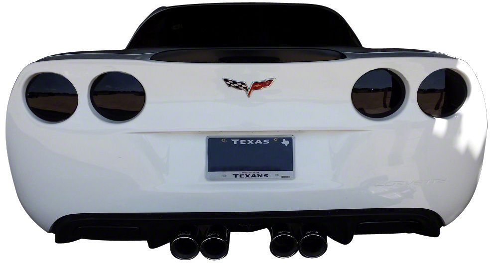 Smoked Black Reverse Light Blackout Kit For 2005-2013 C6 Corvette Z06 - Rear Light Covers