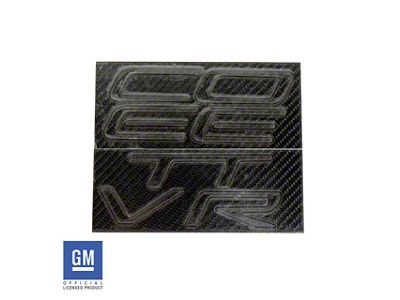Acylic Rear Bumper Letter Kit; Carbon Fiber (97-04 Corvette C5)