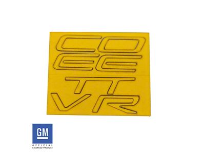 Acylic Rear Bumper Letter Kit; Yellow (97-04 Corvette C5)