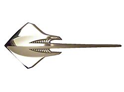 CA Backlit Stingray Fender Emblems; Shark Gray with Matte Carbon Fiber Shadow and White LED (14-19 Corvette C7 Stingray)