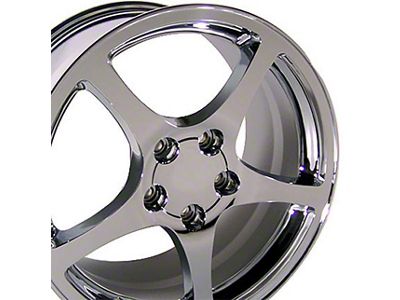 C5 Style Chrome Wheel; 18x9.5; 65mm Offset (97-04 Corvette C5 Base)