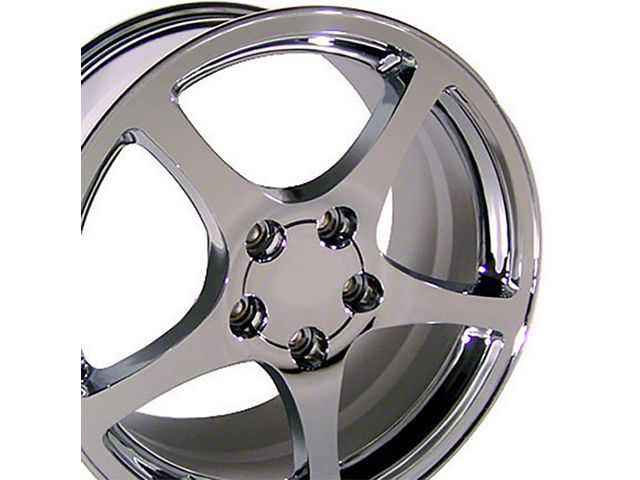 C5 Base Rims Corvette C5 Style Chrome Wheel; 18x9.5; 65mm Offset (97-04 Corvette C5 ...