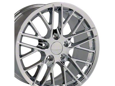 C6 ZR1 Style Chrome Wheel; Front Only; 18x8.5; 56mm Offset (05-13 Corvette C6)