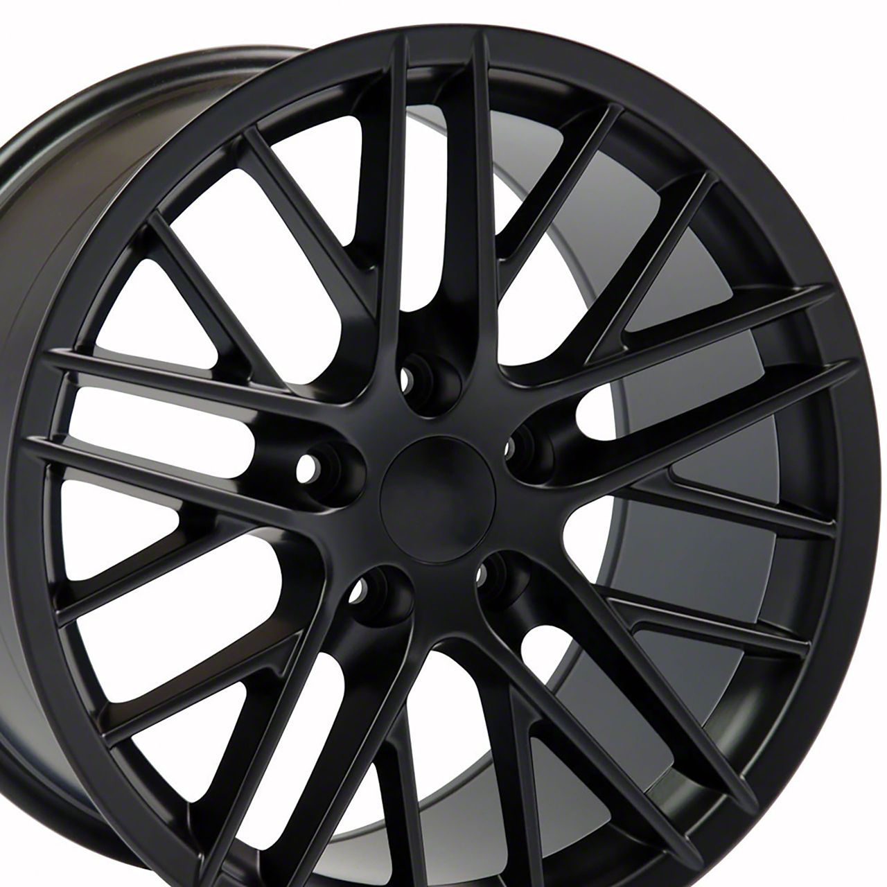 Corvette C6 ZR1 Style Satin Black Wheel; Front Only; 18x8.5; 56mm ...