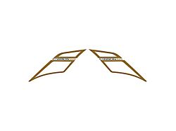 Carbon 65 Style Fender Hash Mark; Driver and Passenger Side; Matte Metallic Gold/Gloss Black (14-19 Corvette C7, Excluding ZR1)