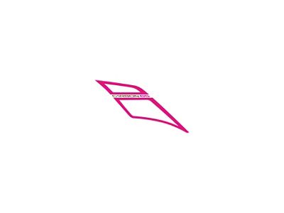 Carbon 65 Style Fender Hash Mark; Driver Side; Matte Pink/Metallic Gold (14-19 Corvette C7, Excluding ZR1)