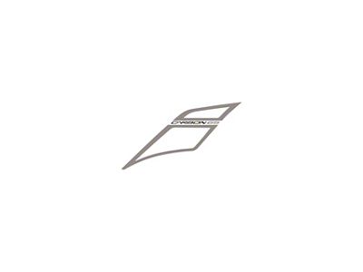 Carbon 65 Style Fender Hash Mark; Passenger Side; Gloss Silver/Carbon Flash (14-19 Corvette C7, Excluding ZR1)