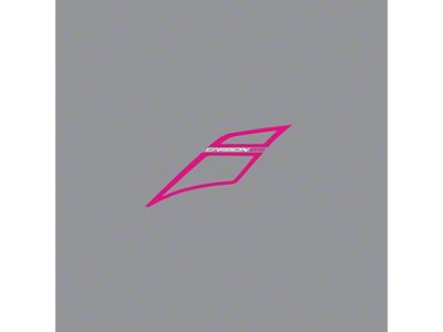 Carbon 65 Style Fender Hash Mark; Passenger Side; Matte Pink/Matte White (14-19 Corvette C7, Excluding ZR1)