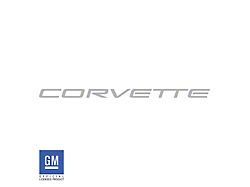 Dash Air Bag Vinyl Lettering Kit; Gloss Silver (97-04 Corvette C5)