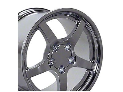 Deep Dish Chrome Wheel; 18x9.5; 54mm Offset (97-04 Corvette C5 Base)