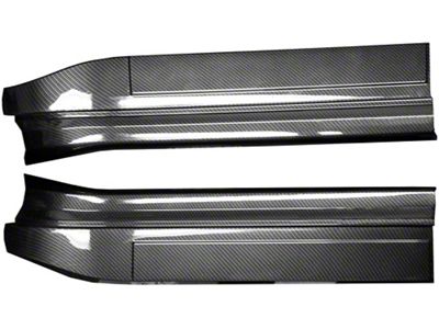 Door Sill Guards; Gloss Hydro Carbon Fiber (14-19 Corvette C7)