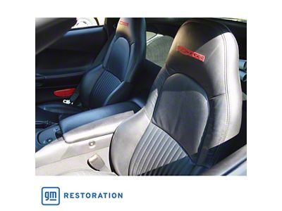 Driver Series Leather Sport Seat Upholstery Kit; Black (01-04 Corvette C5 Z06)