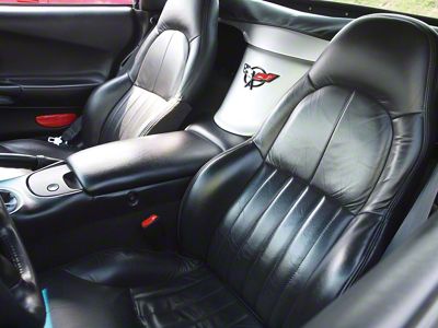 Driver Series Leather Standard Seat Upholstery Kit; Black (97-04 Corvette C5)