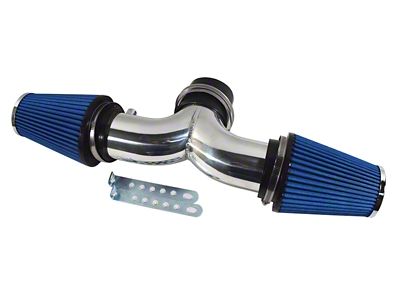 Dual Cold Air Intake; Polished (01-04 Corvette C5)